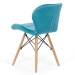Scaun de bucatarie din catifea si cadru din lemn BUC 241V turcoaz