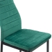 Scaun de bucatarie din catifea si cadru negru BUC 263V verde