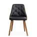 Scaun de bucătărie din lemn si piele ecologică BUC 024 negru