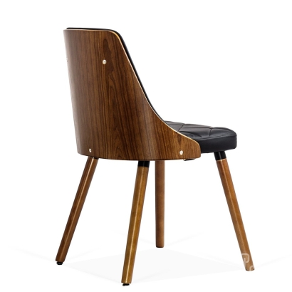 Scaun de bucătărie din lemn si piele ecologică BUC 024 negru