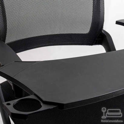 Scaun conferinta pliabil si masuta rabatabila HRC 603 negru