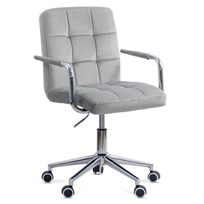 Scaun de birou pentru copii din catifea OFF 328V gri