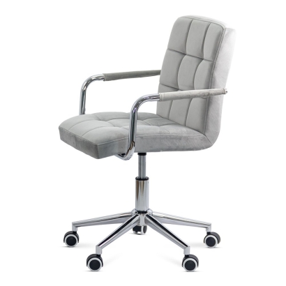 Scaun de birou pentru copii din catifea OFF 328V gri