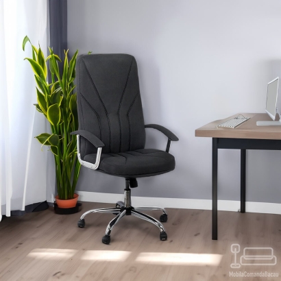 Scaun de birou managerial textil OFF 710 negru
