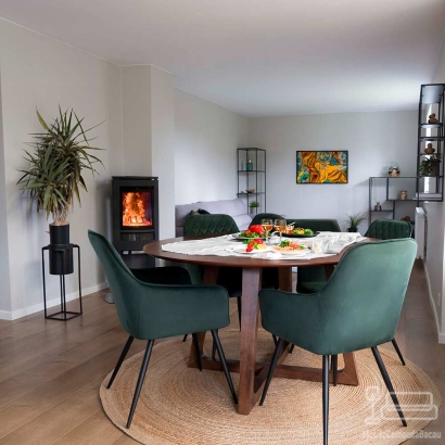 Scaun dining catifea BUC 258 verde