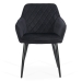 Scaun dining din catifea cu cadru metalic BUC 258 negru