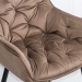 Scaun de dining catifea maro confortabil si elegant cu picioare metalice BUC 257