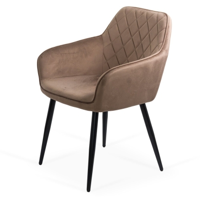 Scaun dining maro din catifea elegant si confortabil cu picioare stabile BUC 258