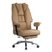 Scaun directorial bej din piele ecologica cu baza metalica OFF 421
