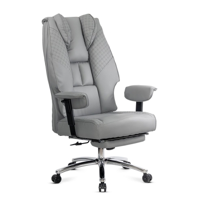 Scaun directorial gri rezistent pana la 150 kg cu suport pentru picioare OFF 421