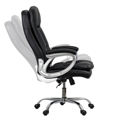 Scaun directorial REZISTENT 200 KG din piele ecologica OFF 799 negru