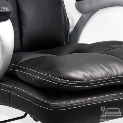 Scaun directorial REZISTENT 200 KG din piele ecologica OFF 799 negru