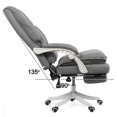 Scaun directorial textil cu suport de picioare OFF 426 gri