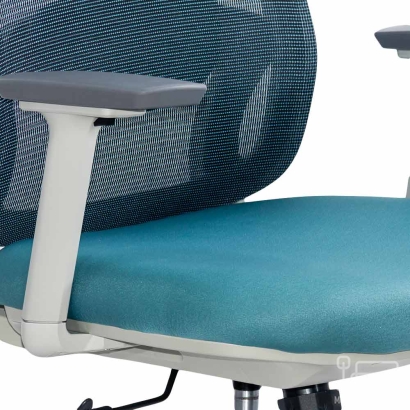 Scaun ergonomic de birou OFF 403 bleu din mesh cu brate reglabile 3D