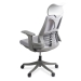 Scaun ergonomic din mesh cu suport lombar si tetiera SYYT 9514 gri