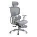 Scaun ergonomic gri din mesh rezistent la 150 kg cu funcție de masaj lombar cu încălzire SYYT 9521