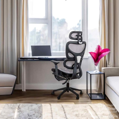 Scaun ergonomic multifunctional cu brate reglabile SYYT 9508 gri