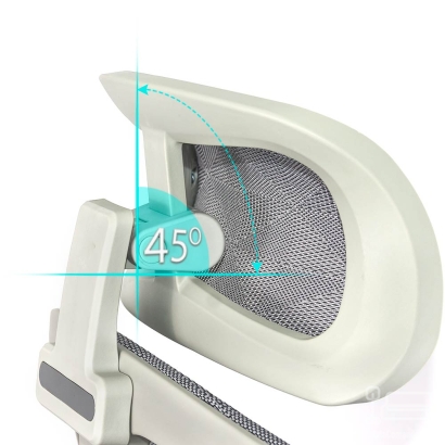 Scaun de birou ergonomic cu tetiera reglabila SYYT 9511 gri