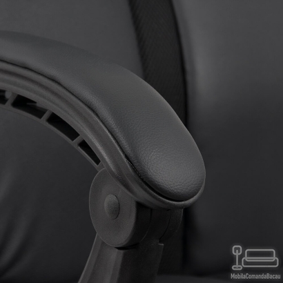 Scaun pentru birou din piele ecologica si suport pentru picioare OFF 321 negru