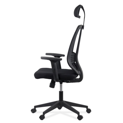 Scaun ergonomic de birou din plasă neagră, cu tetieră și brațe reglabile OFF 402 negru