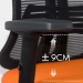 Scaun ergonomic de birou din plasă neagră, cu tetieră și brațe reglabile OFF 402 portocaliu