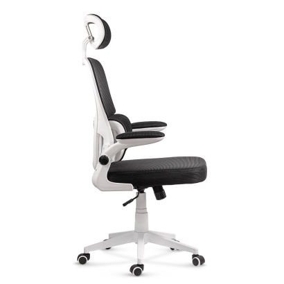Scaun ergonomic pentru birou cu suport lombar si brate rabatabile OFF 432 negru