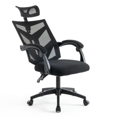 Scaun gaming negru din mesh, ergonomic si rabatabil OFF 434