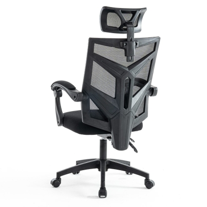 Scaun gaming negru din mesh, ergonomic si rabatabil OFF 434