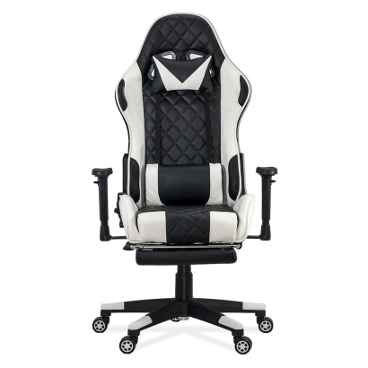 Scaun gaming cu spatar rabatabil si cotiere reglabile OFF 307 alb