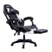 Scaun gaming din stofa cu suport pentru picioare OFF 295 negru
