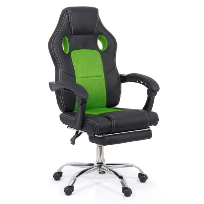 Scaun Gaming de birou cu suport de picioare OFF 3091 verde