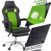 Scaun de gaming verde din piele ecologică OFF 3091