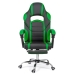 Scaun gaming verde OFF 302 cu suport de picioare si spatar rabatabil