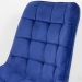 Scaun living din catifea si cadrul metalic  BUC 206 bleumarin