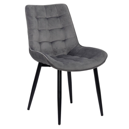 Scaun living din catifea BUC 206 gri