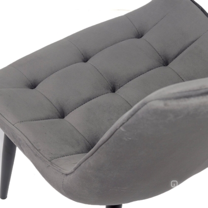 Scaun living din catifea BUC 206 gri