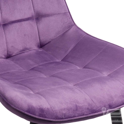 Scaun living din catifea si cadrul metalic  BUC 206 mov