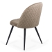 scaun living din catifea cu picioare negre BUC 207 bej