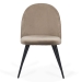 scaun living din catifea cu picioare negre BUC 207 bej