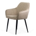 Scaun living din catifea cu picioare metalice negre BUC 259 bej