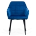 Scaun living din catifea cu picioare metalice negre BUC 260 albastru