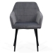 Scaun living din catifea cu picioare metalice negre BUC 260 gri
