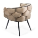 Scaun modern din catifea si cadru metalic BUC 256 bej