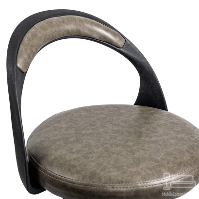 Scaun de birou operativ si rotativ, piele eco OFF 1020 gri