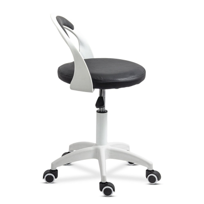 Scaun de birou operativ rotativ din piele eco OFF 1021 negru