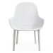 Scaun terasa alb din plastic cu picioare solide HRC 593
