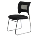 Scaun vizitatori negru din mesh cu cadru metalic, stabil si respirabil HRC 613F