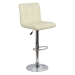 Scaun bar, înălțime reglabilă, rotativ, suport picioare, piele ecologica, crem, ABS 191