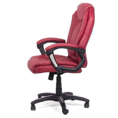 Scaun ergonomic de birou din piele ecologica OFF 356 visiniu