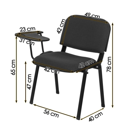 Scaune conferinta cu masuta rabatabila HRC 606 albastru